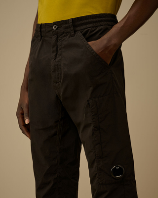 C.P. Company Flatt Nylon Regular Cargo Pants Black 20CMPA129A005991G