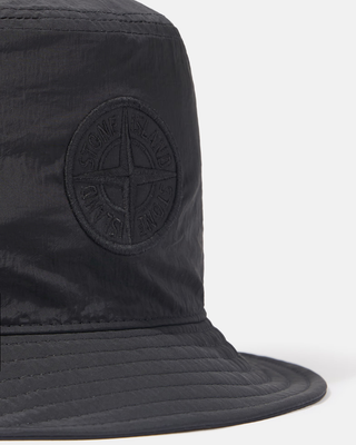 Stone Island 9100009 Nylon Metal Logo Bucket Black