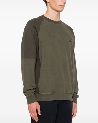 Stone Island 60252 Organic Cotton Fleece Sweatshirt Green