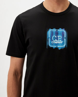 C.P. Company The Metropolis Series Mercerized Jersey Embossed Logo Badge T-Shirt Black