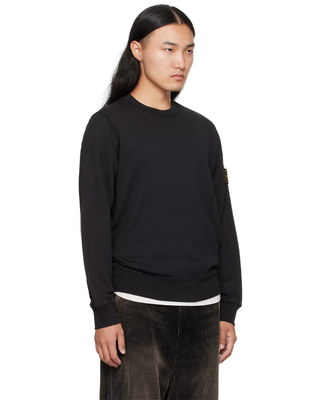 Stone Island 6100060 ORGANIC COTTON FLEECE Sweatshirt Black