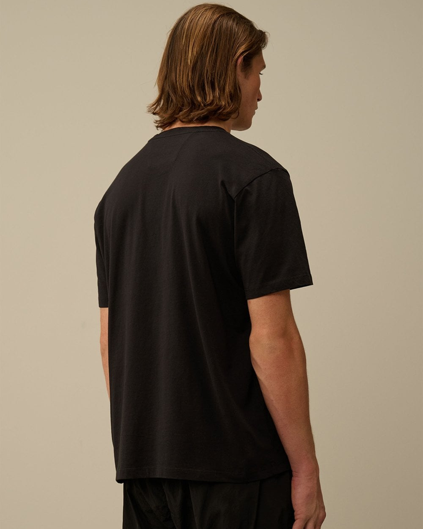 C.P. Company Logo Label T-Shirt Black 18CMTS029A005100W
