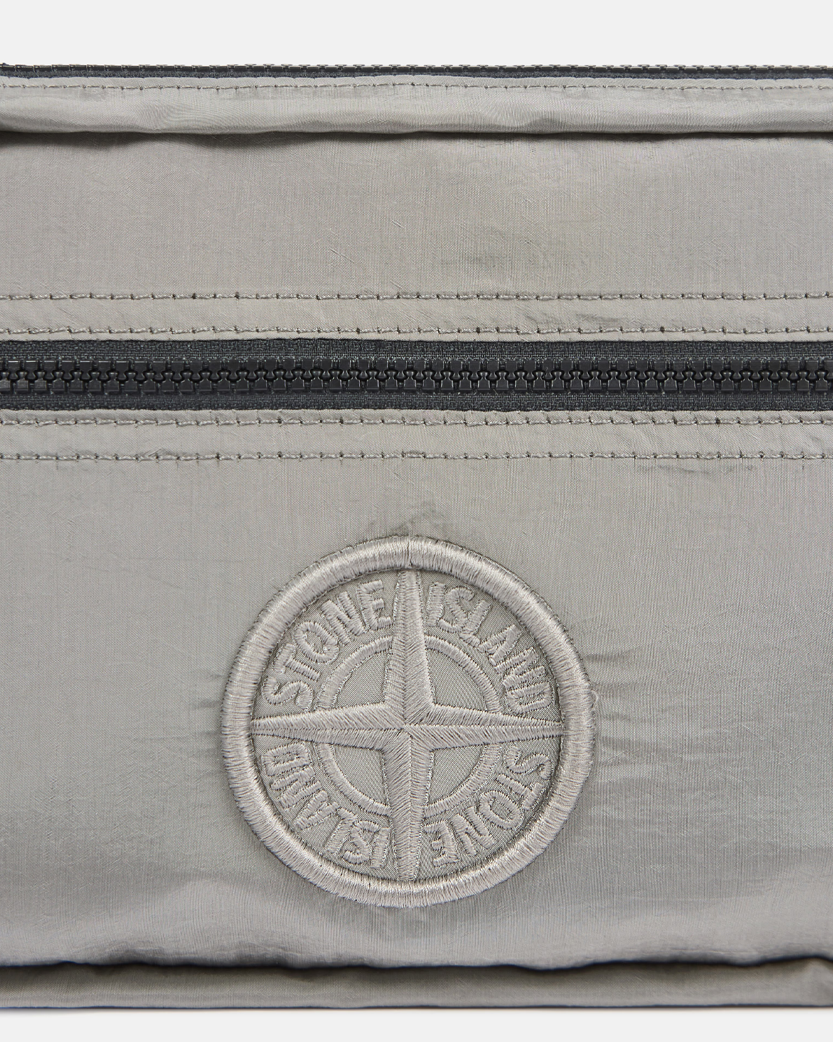 Stone Island 9200915 NYLON METAL IN ECONYL® Padded Belt Bag Pearl Grey