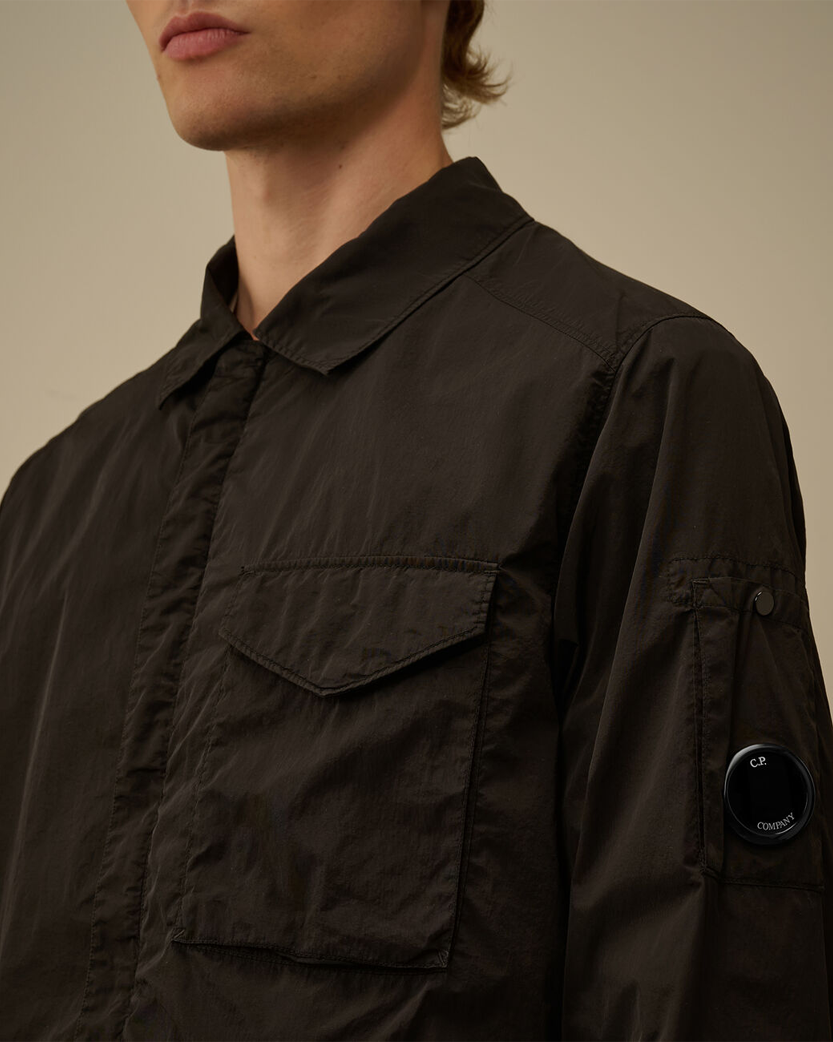 C.P. Company Chrome-R Lens Zipped Overshirt Black RSCMOS710A005904G