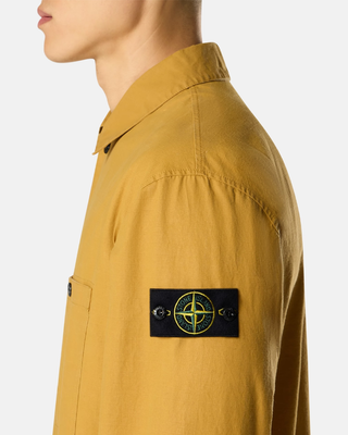 Stone Island 1200018 DOUBLE-COATED COTTON RIPSTOP Overshirt Mustard