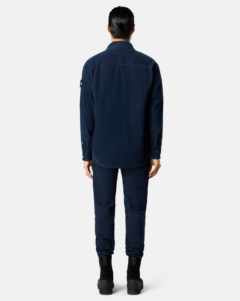 Stone Island 1100008 INDIGO MICRO CORDUROY-RINSED Overshirt Indigo