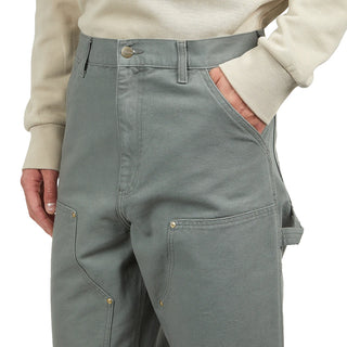 Carhartt WIP Double Knee Pants Dearborn Canvas Rinsed Green