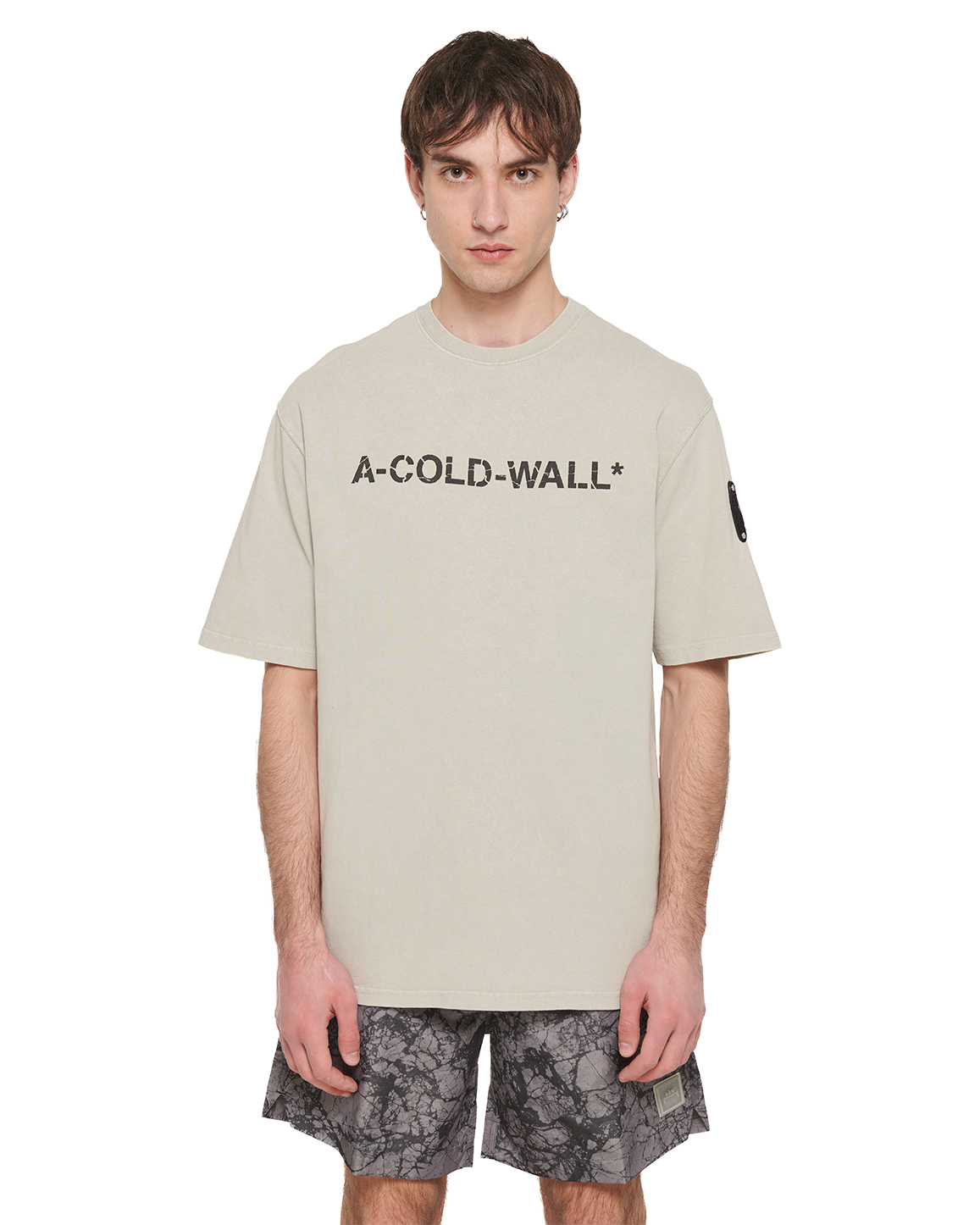 A-Cold-Wall SS24 Overdye Logo T-shirt Cement