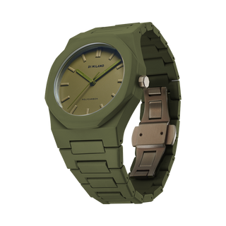 D1 Milano Polycarbon Bracelet 40.5 mm Military Green PCBJ22