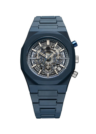 D1 Milano Polychrono Bracelet 40.5 mm Model B Blue PHBJ12
