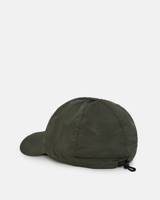 Stone Island 9100011 Nylon Metal Logo Cap Musk Green