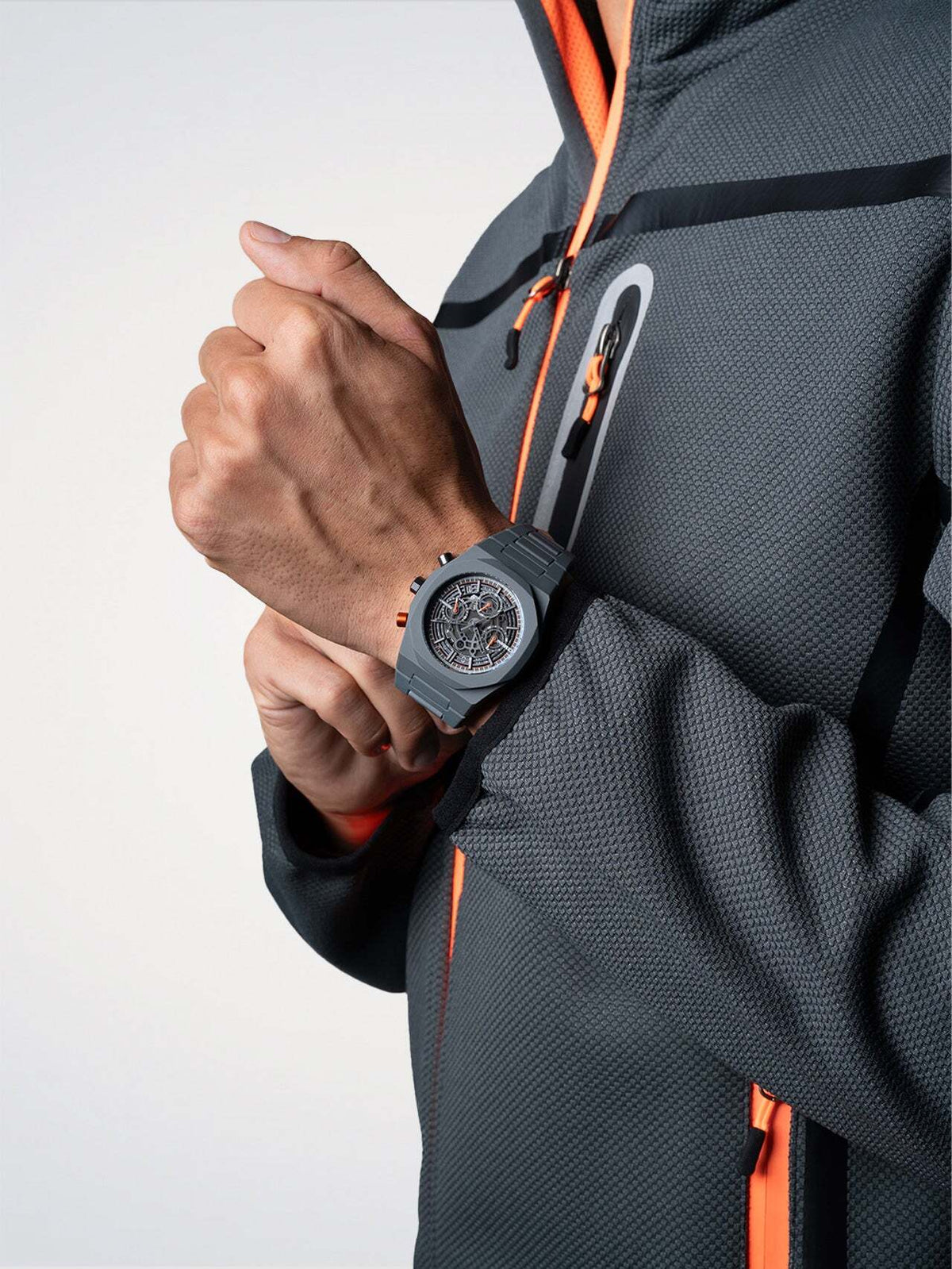 D1 Milano Polychrono Bracelet 40.5 mm Model K Dark Grey PHBJ10