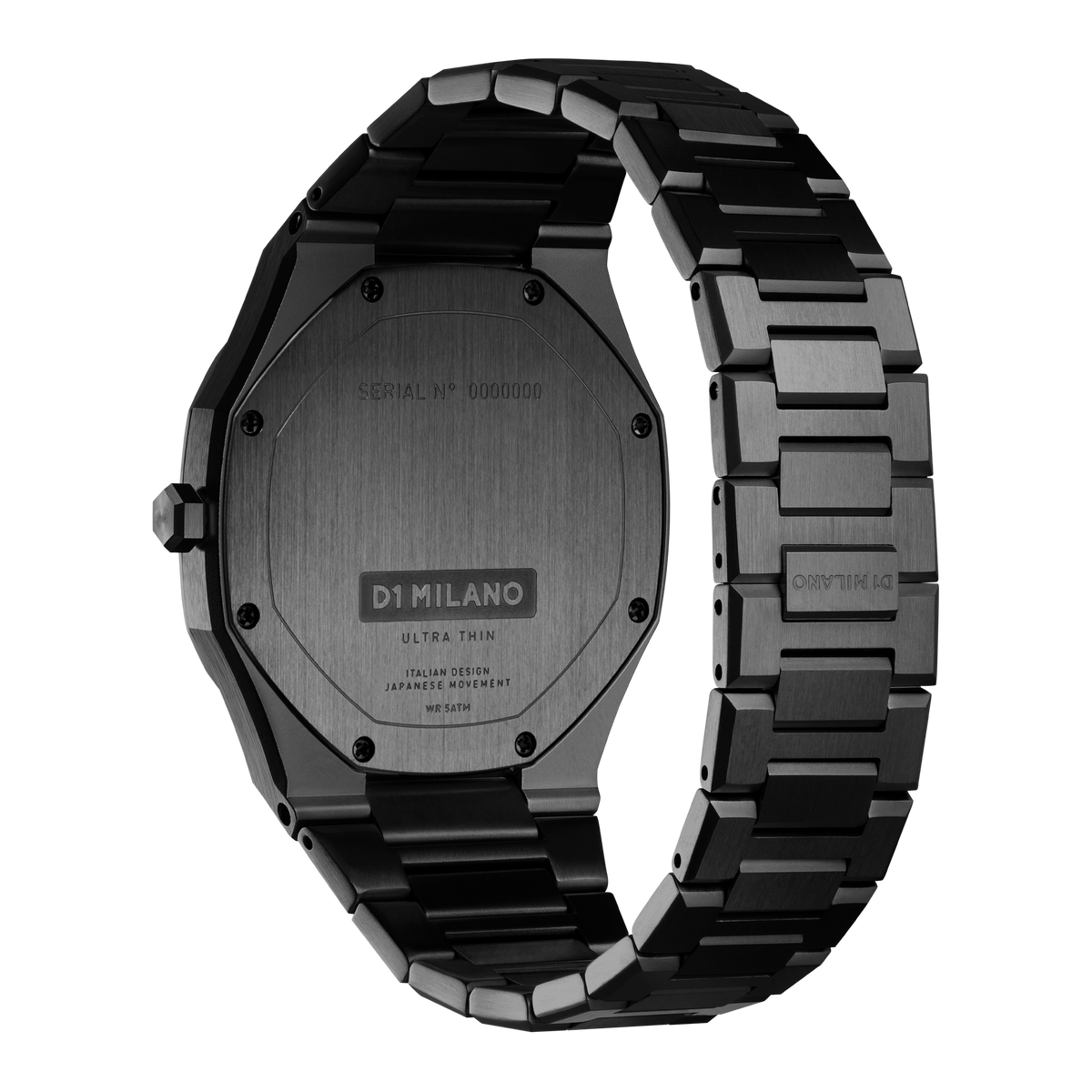 D1 Milano Ultra Thin Bracelet 40 mm Black DLC UTBJ31