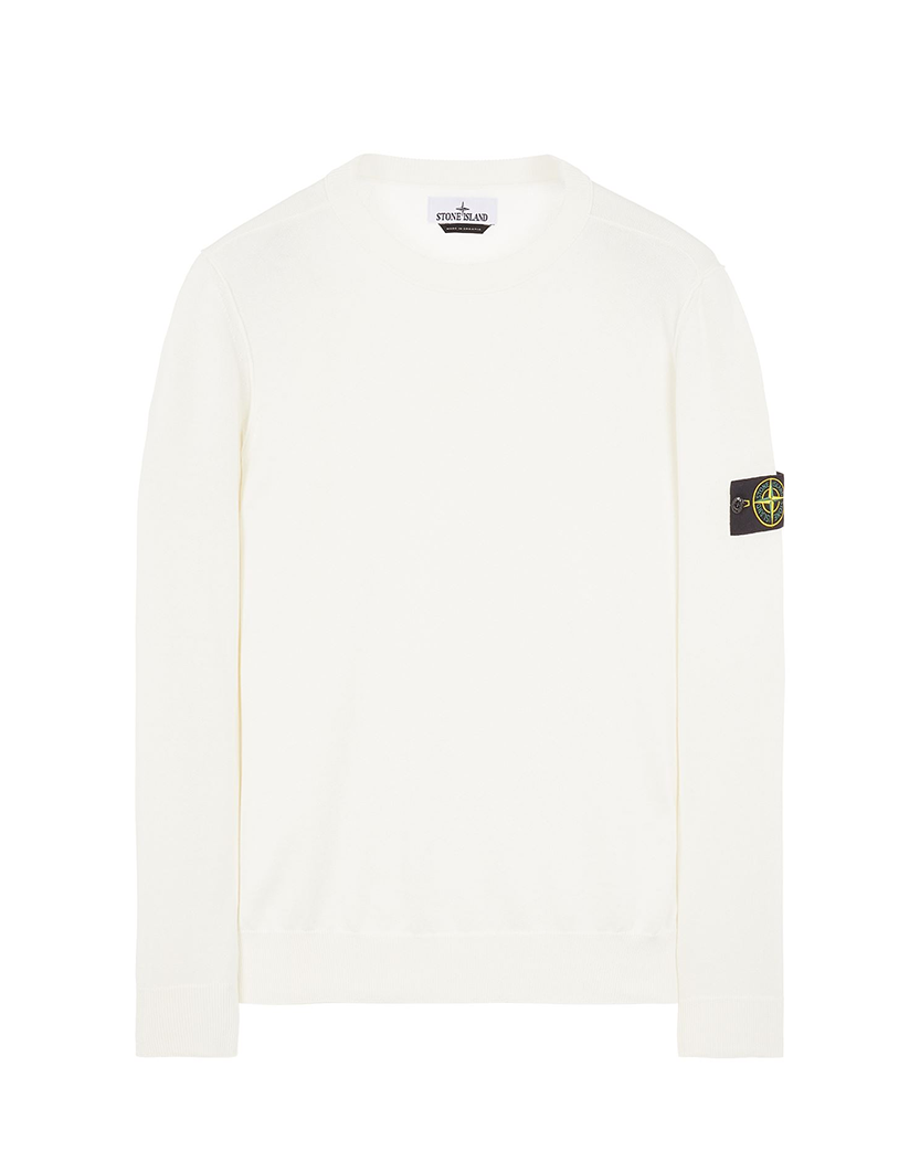 Stone Island 540B2 Logo Sweater White