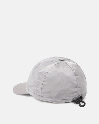 Stone Island 9100011 Nylon Metal Logo Cap Pearl Grey