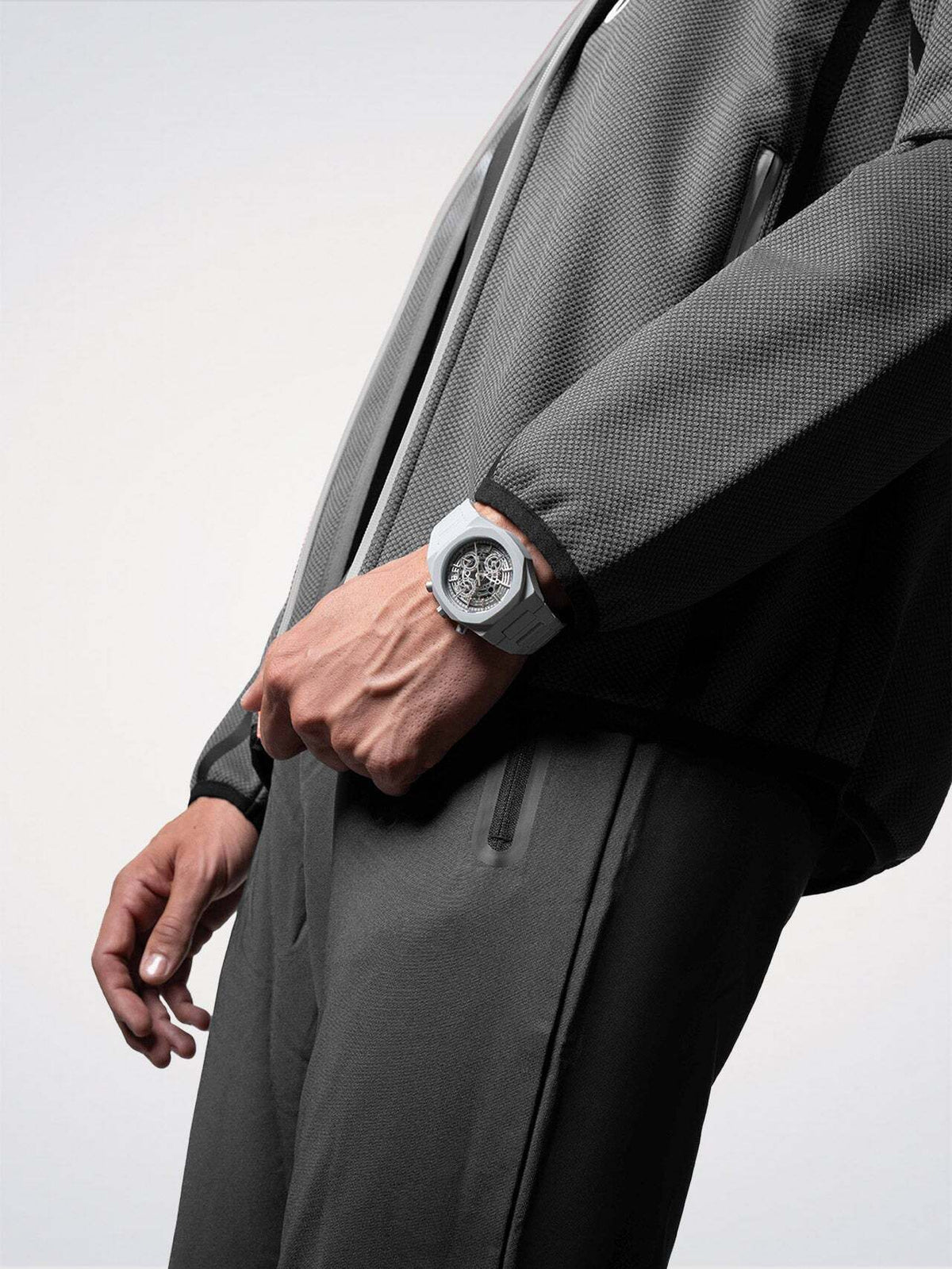 D1 Milano Polychrono Bracelet 40.5 mm Model L Light Grey PHBJ11