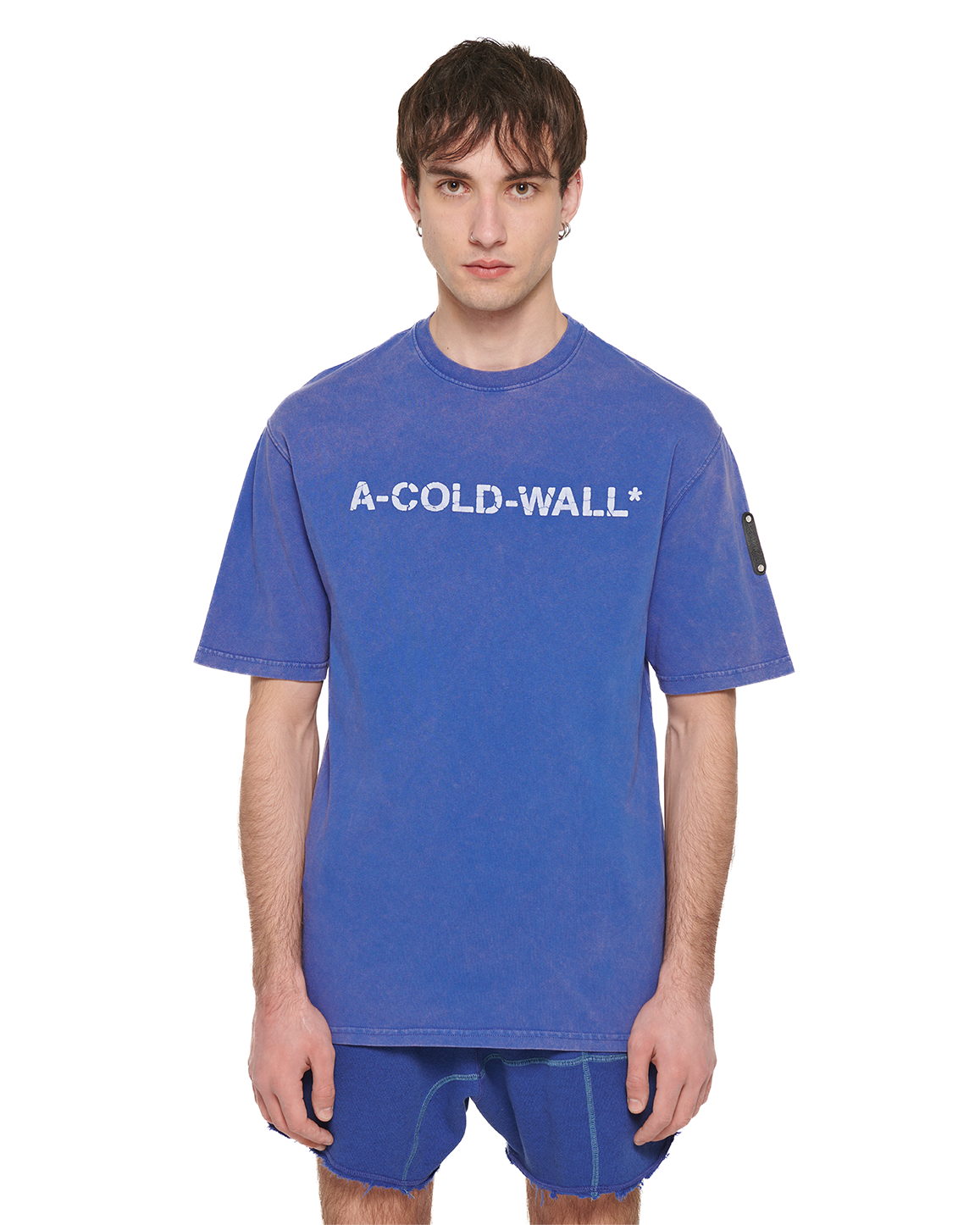 A-Cold-Wall SS24 Overdye Logo T-shirt Volt Blue