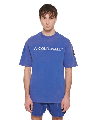 A-Cold-Wall SS24 Overdye Logo T-shirt Volt Blue