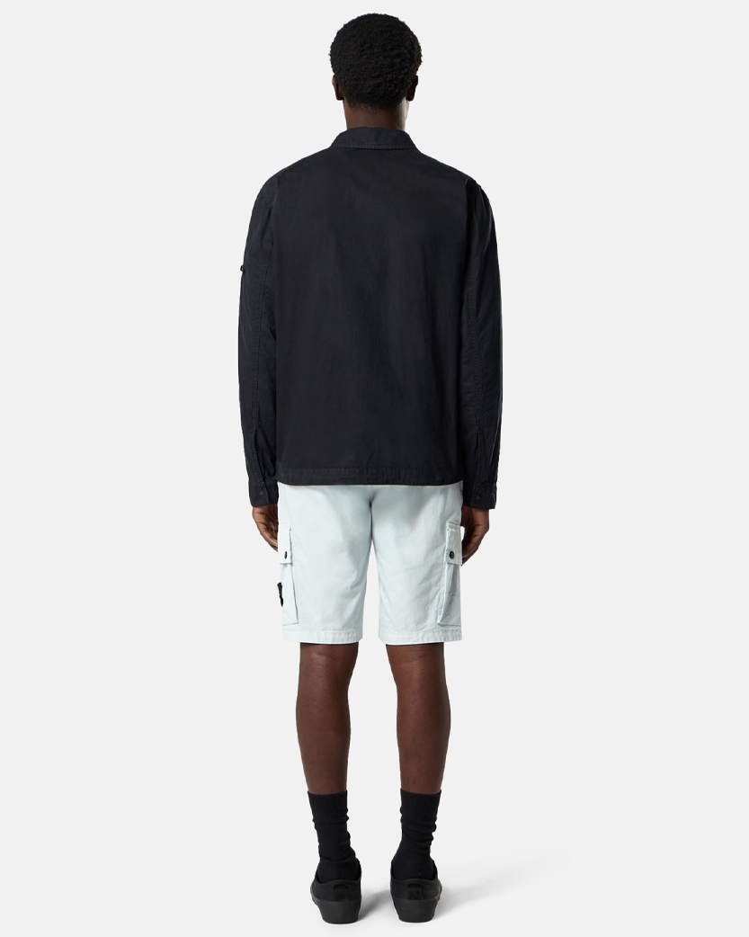 Stone Island L100019 STRETCH ORGANIC COTTON TWILL Cargo Bermuda Shorts Sky Blue