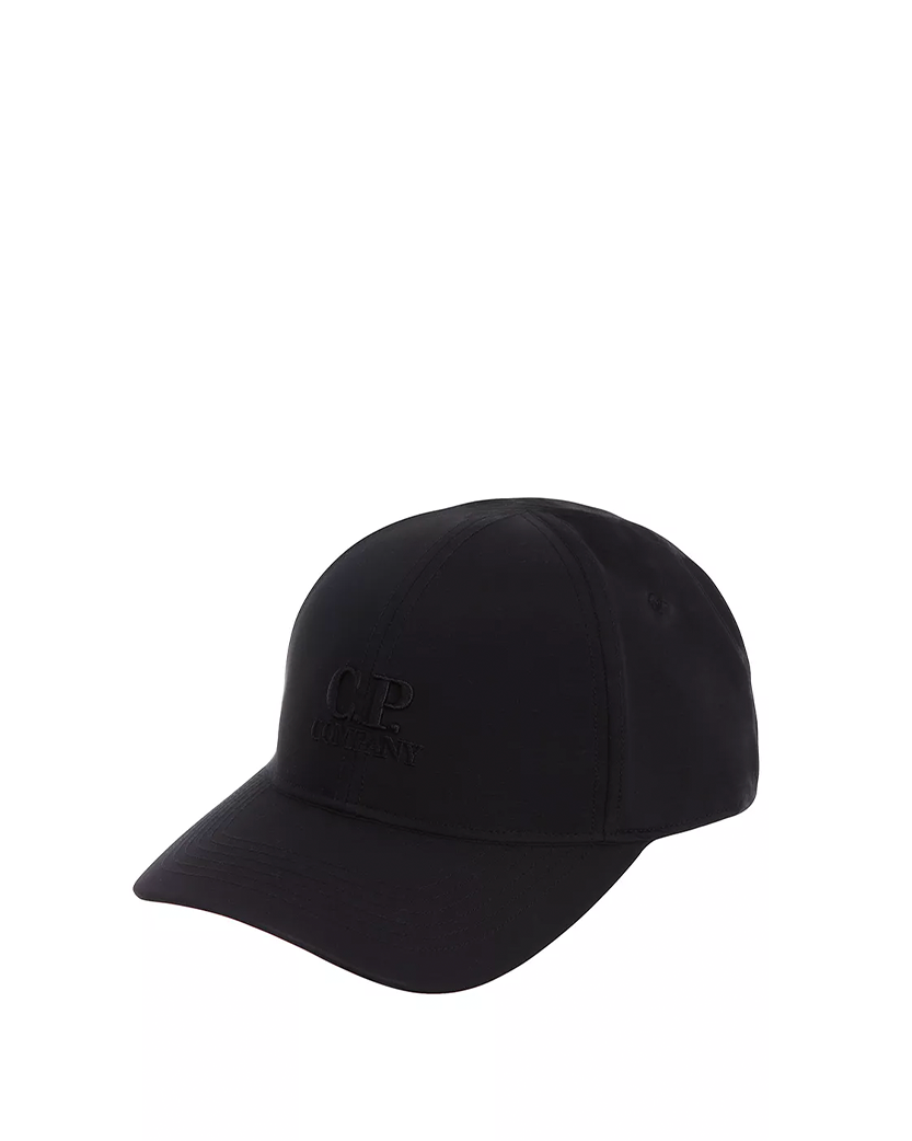 C.P. Company Chrome-R Logo Cap Black RCCMAC749A110545A