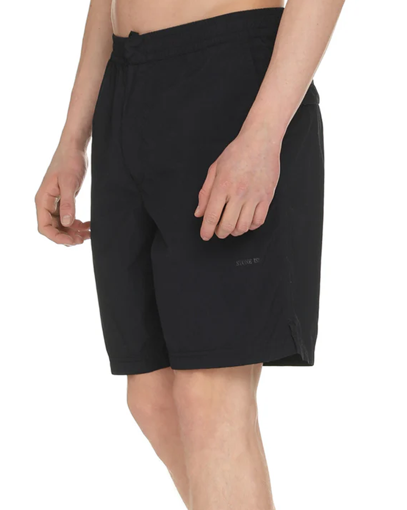 Stone Island 8015B03 Logo Print Swim Shorts Blue