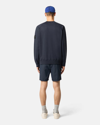 Stone Island 6100023 Light Organic Cotton Fleece Sweatshirt Navy Blue