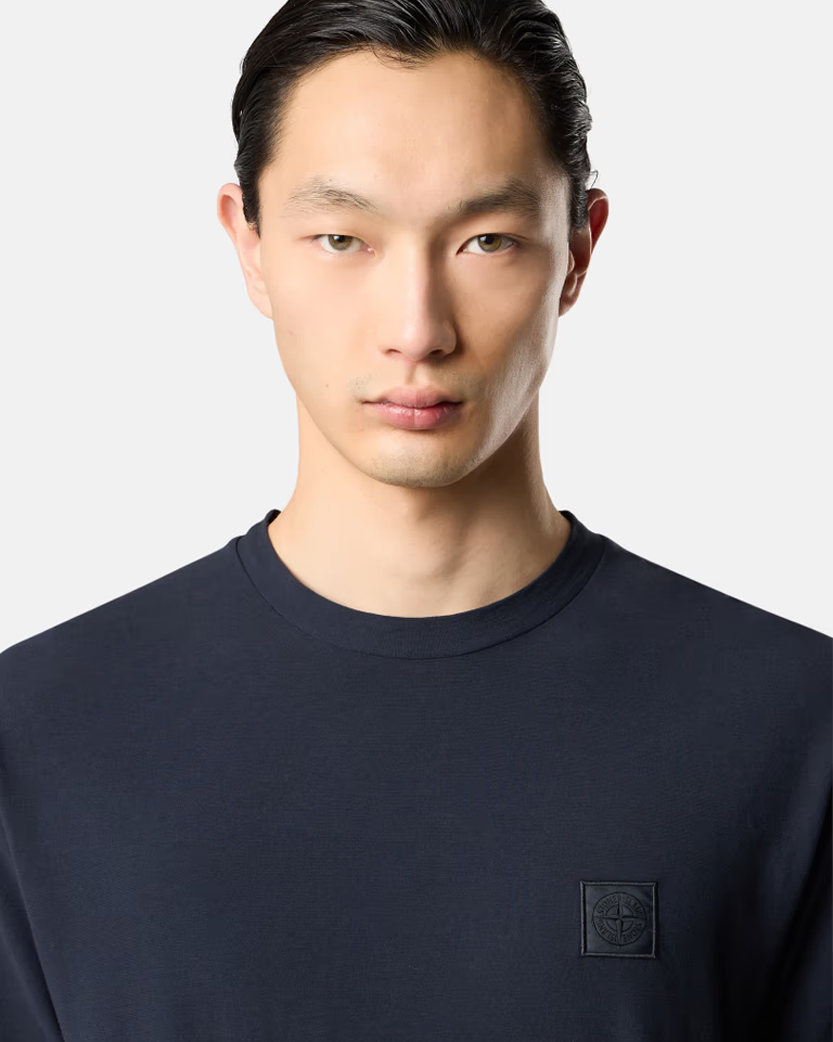 Stone Island Ghost 2100008 Crepe Cotton Jersey T-Shirt Navy Blue