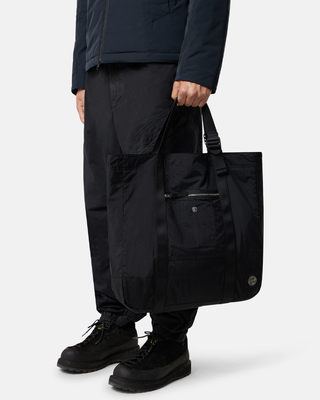 Stone Island 9200013 COATED NYLON METAL IN ECONYL® Tote Bag Black