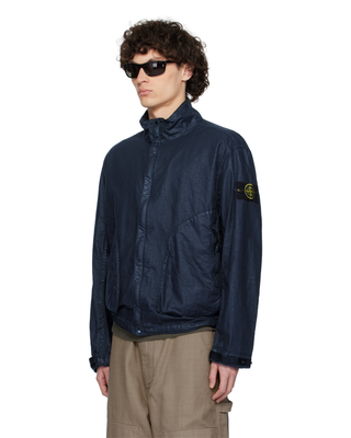 Stone Island 4100067 Organic Look Nylon PANAMA-TC Jacket Navy Blue