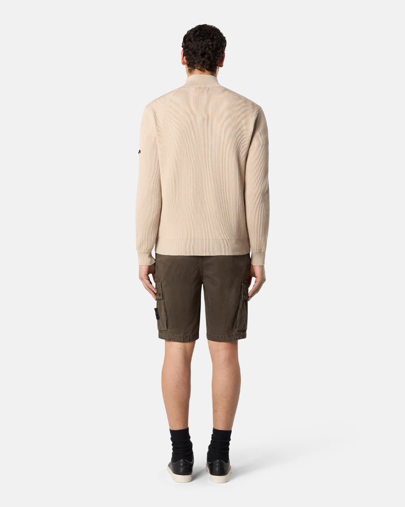 Stone Island L100011 Organic Cotton Canvas 'OLD' Effect Bermuda Shorts Green