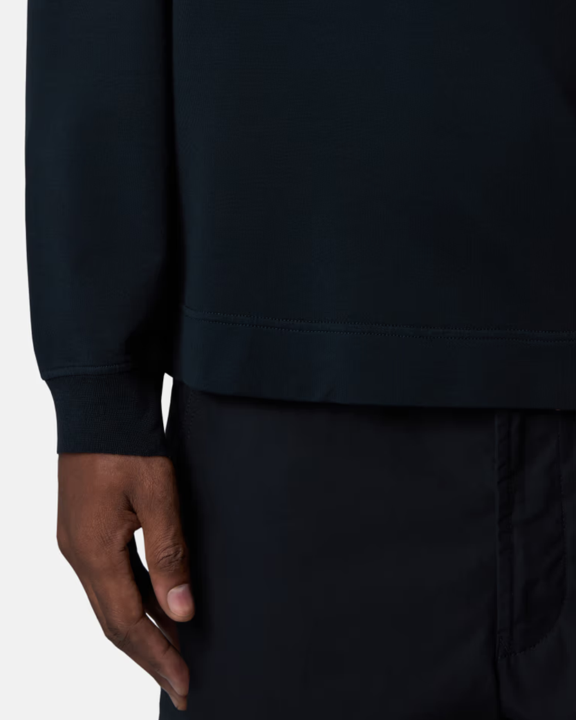 Stone Island 6100011 Cotton Stretch Fleece Ghost Sweatshirt Navy Blue
