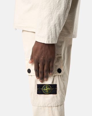 Stone Island 3100303 Brushed Organic Cotton Canvas 'OLD' Effect Pants Sand