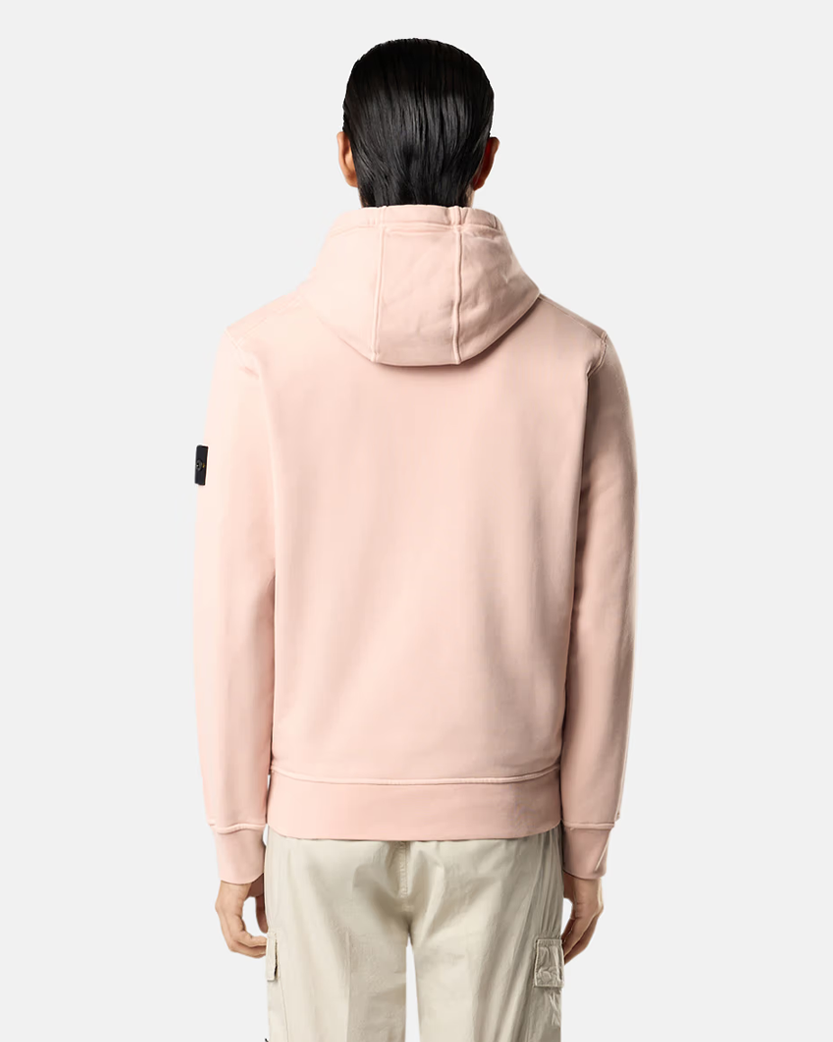 Stone Island 6100045 Organic Cotton Fleece Hoodie Pink