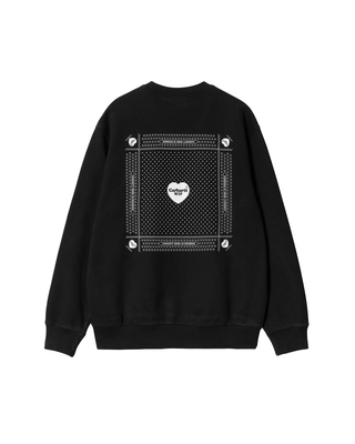 Carhartt WIP Heart Bandana Sweat Black / White