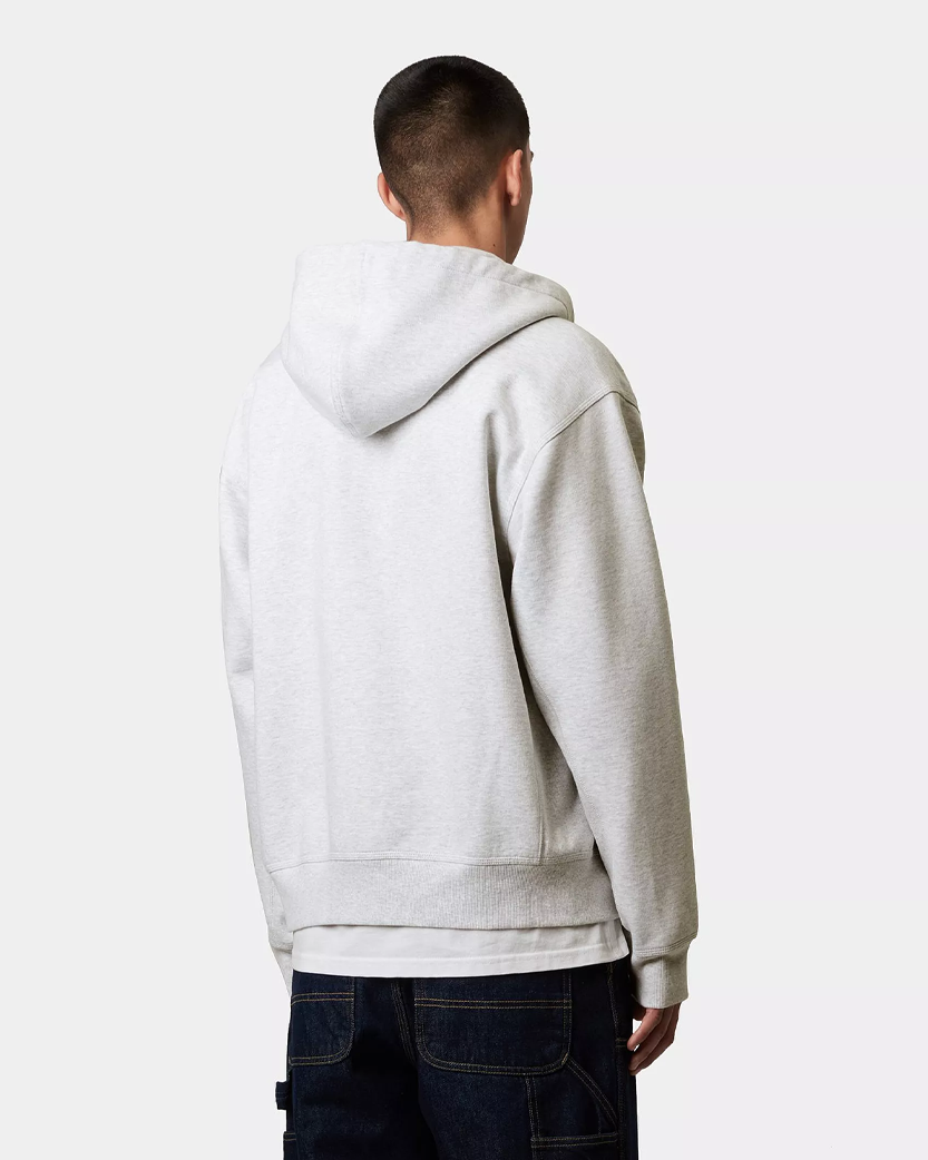 Carhartt WIP 'American Script' Zipper Hoodie Grey