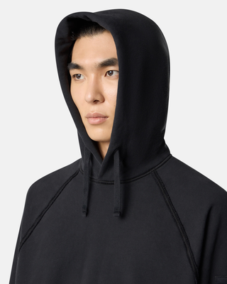 Stone Island 6100023 BRUSHED ORGANIC COTTON FLEECE Oversized Hoodie Black