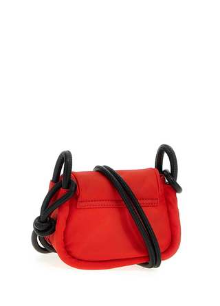 Ganni Knot Mini Flap Over Bag Red