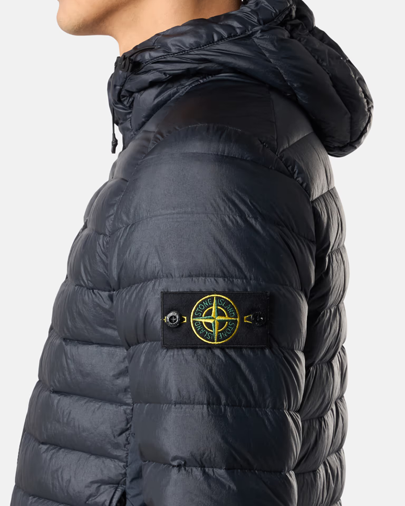 Stone Island 4100403 Loom Woven Chambers Nylon Down TC Jacket Blue