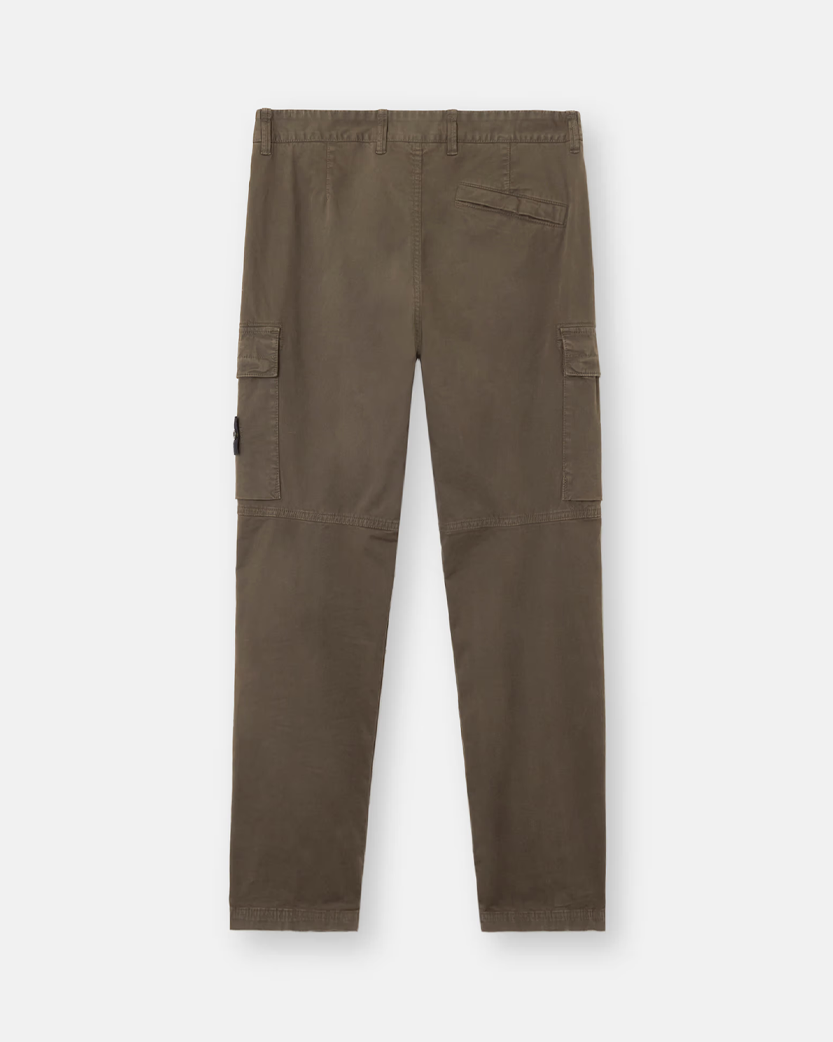 Stone Island 3100304 SUPIMA Cotton Twill Stretch-TC Cargo Pants Green