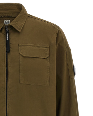 C.P. Company Gabardine Zip Overshirt Green RCCMOS705A110143G