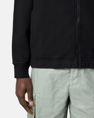 Stone Island 6100018 COTTON FLEECE Track Jacket Black