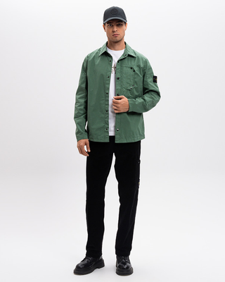 Stone Island 11910 SUPIMA COTTON TWILL STRETCH-TC Overshirt Sage Green