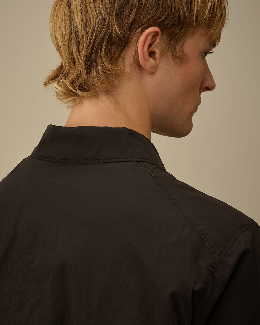C.P. Company Chrome-R Lens Zipped Overshirt Black RSCMOS710A005904G