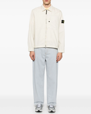 Stone Island 1200032 Zipped Cotton Jacket Sand