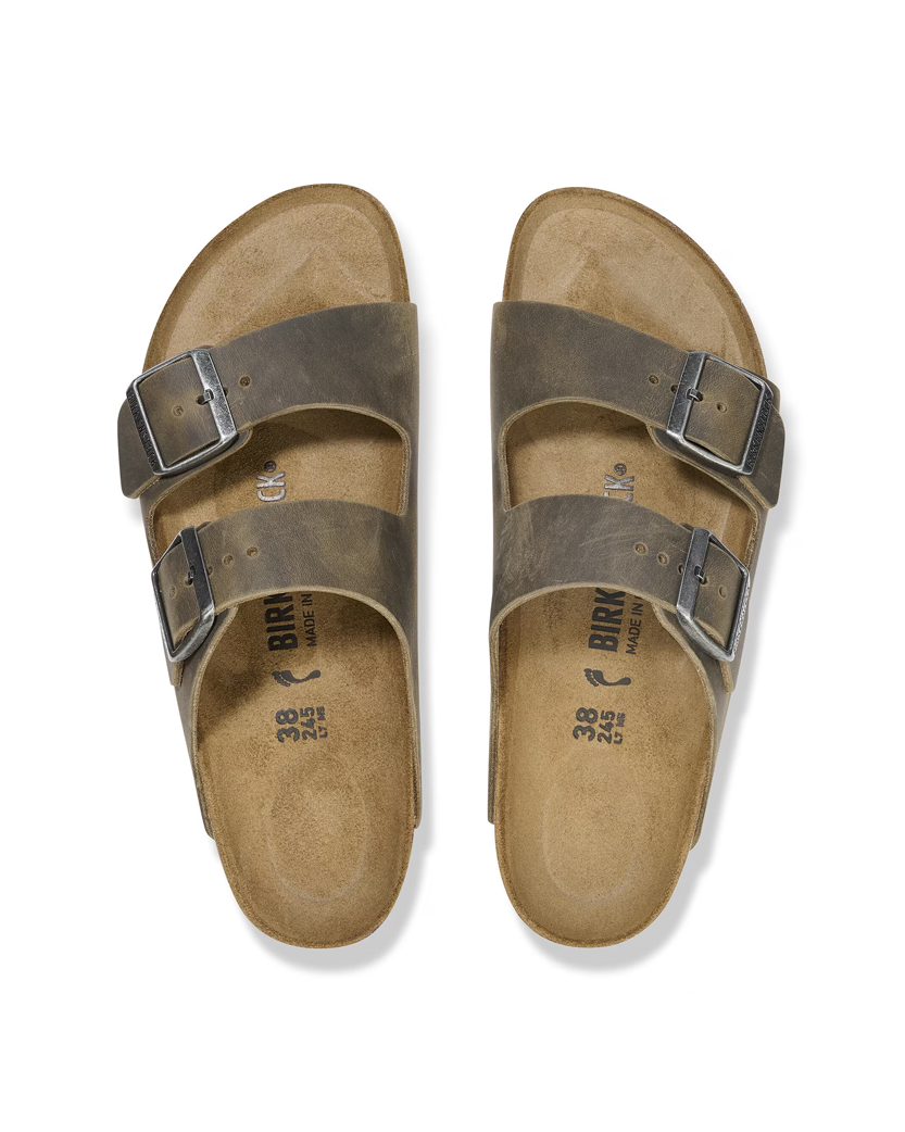 Birkenstock Arizona Oiled Leather Faded Khaki 1027039