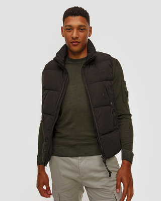 C.P. Company Full Zip Down Vest Black