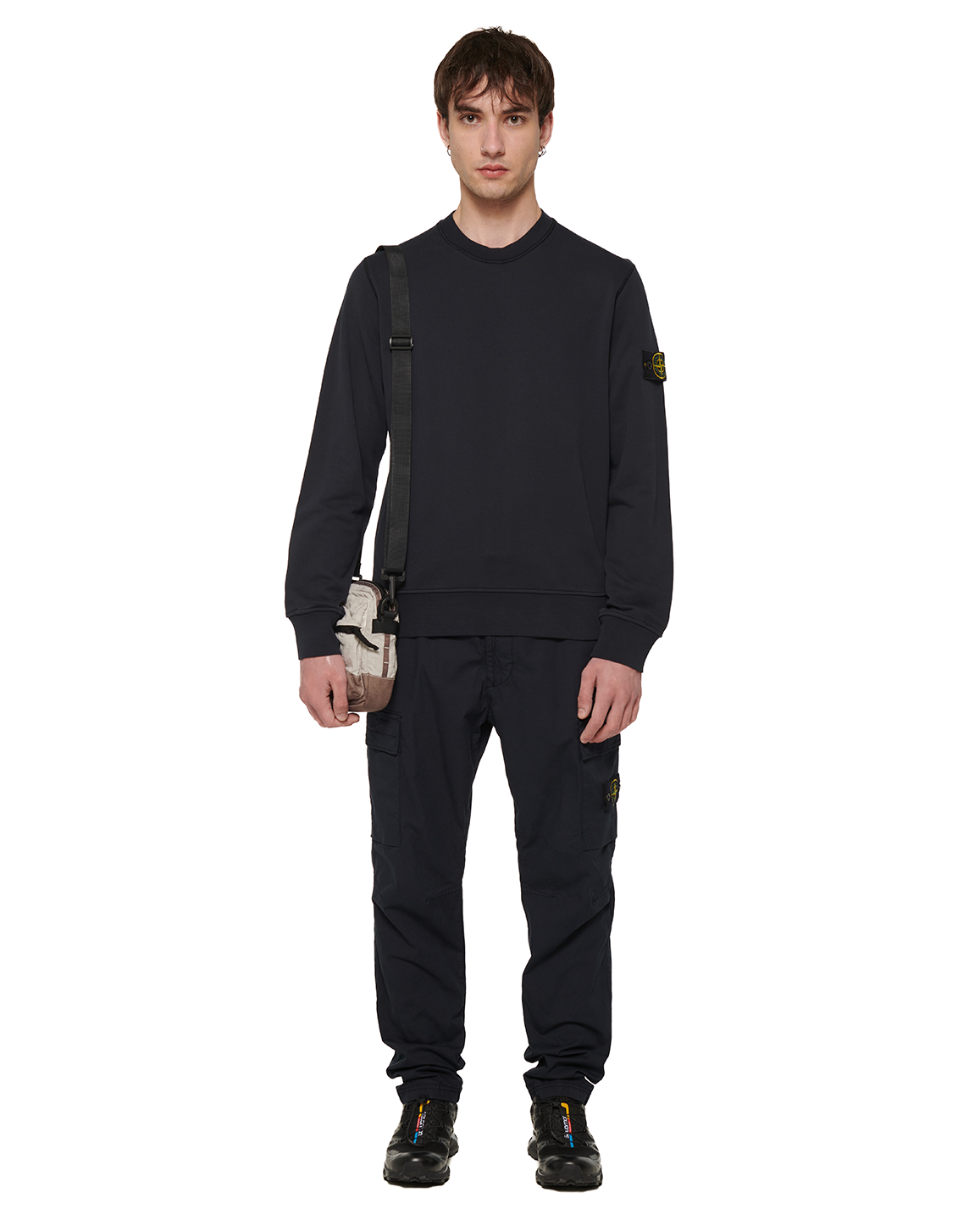Stone Island 63051 Logo Sweatshirt Black