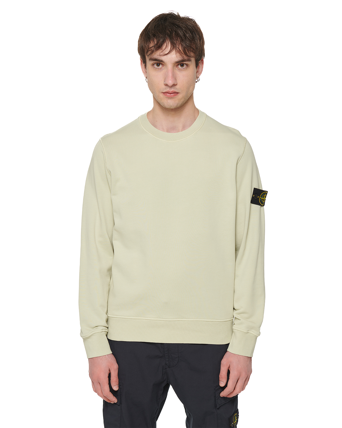 Stone Island 63051 Logo Sweatshirt Light Green