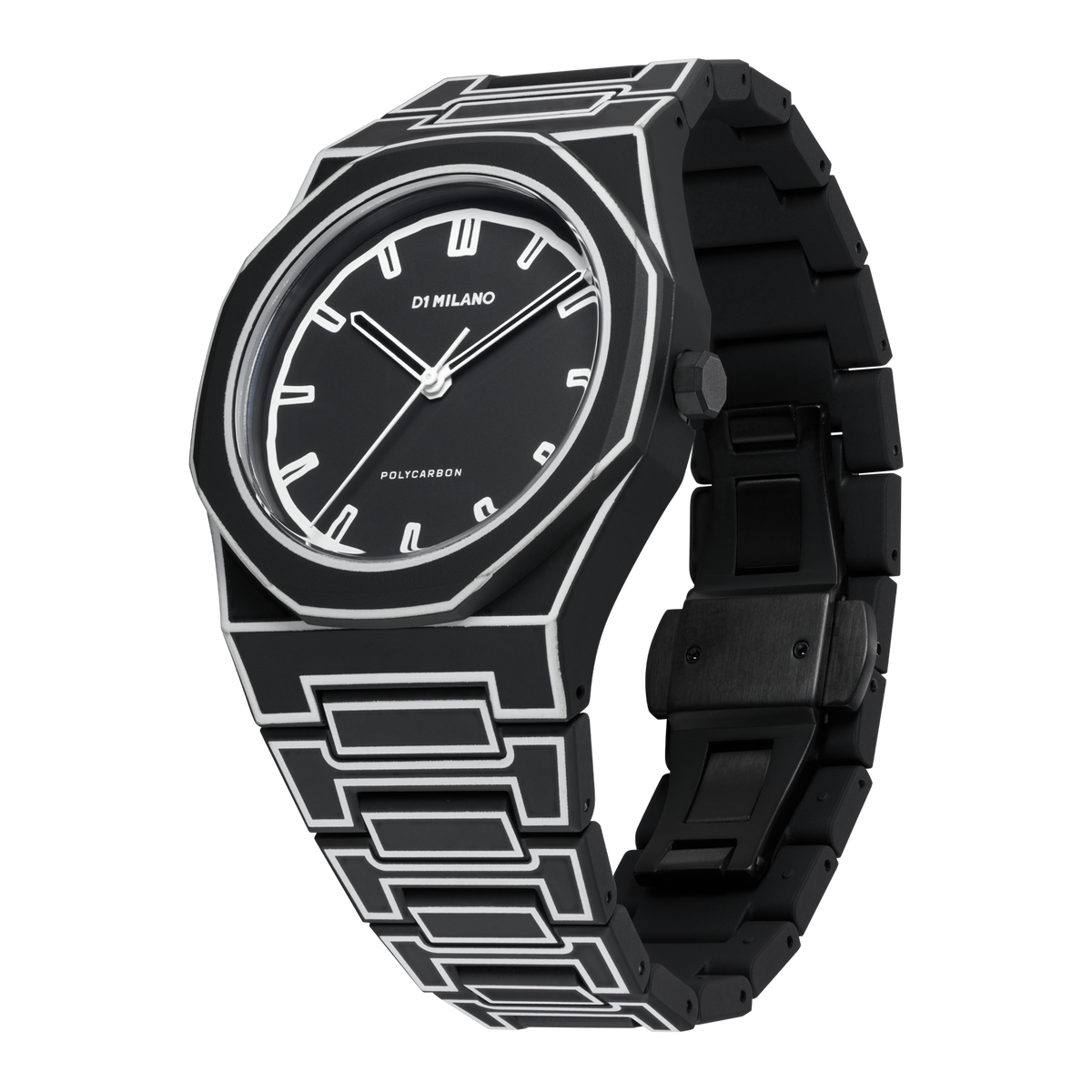 D1 Milano Polycarbon Bracelet 40.5 mm Black Sketch PCBJ33