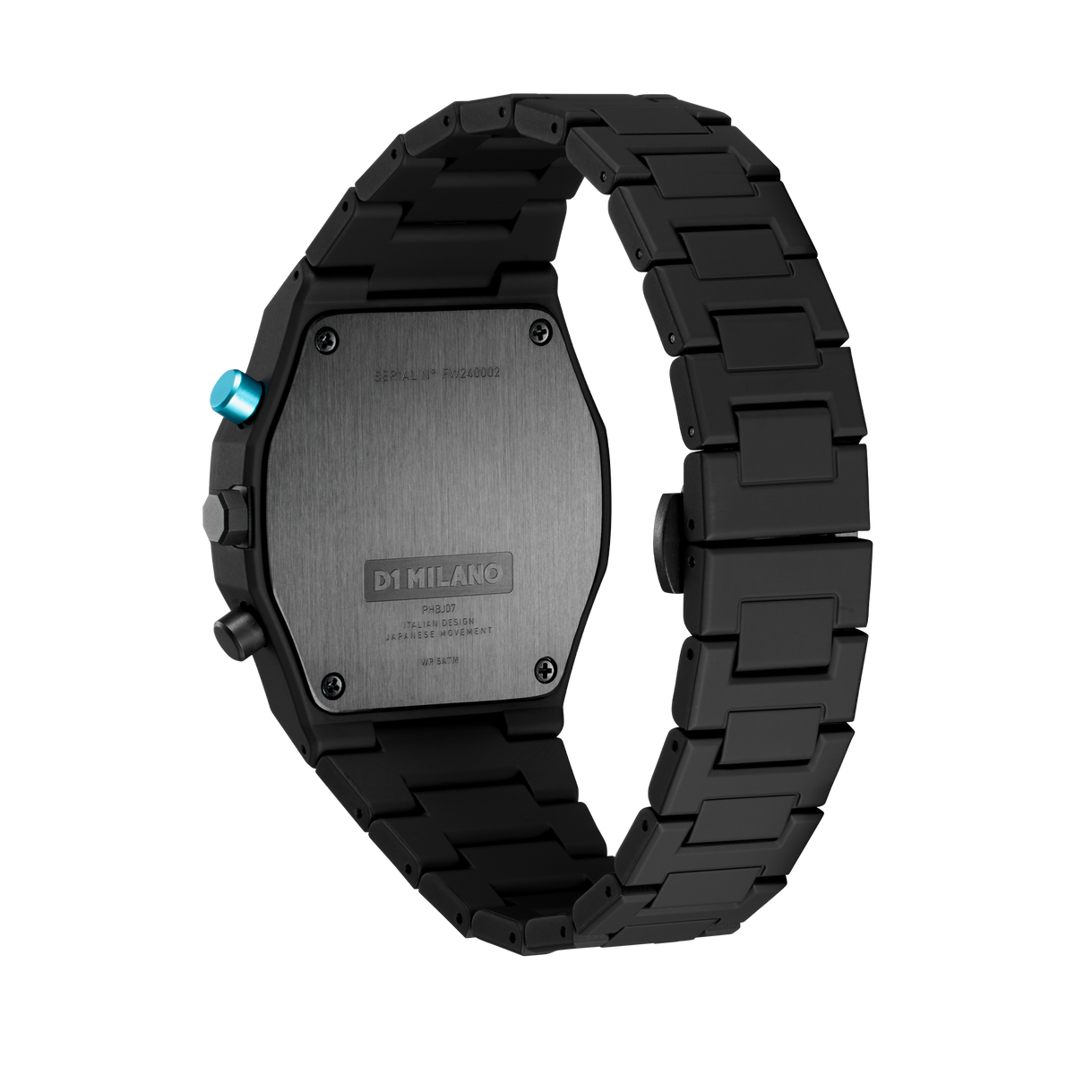 D1 Milano Polychrono Bracelet 40.5 mm Charcoal Black PHBJ07